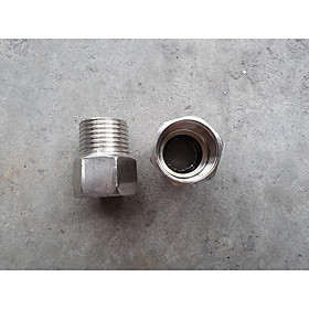 Mua Nơ thu ren trong 21 ren ngoài 27 inox đúc  nối 2 đầu ren  cà rá inox (Giá 1 chiếc)
