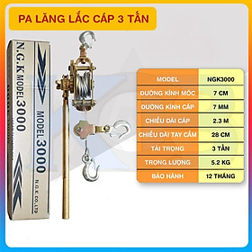 Pa Lăng Lắc Cáp 3 Tấn- Pa lăng cáp lắc tay 