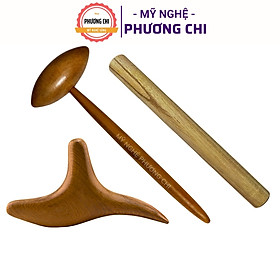 Combo Bộ 3 Dụng cụ ấn huyệt Chân, Cây bấm huyệt chân bằng gỗ