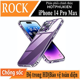 Ốp lưng chống sốc trong suốt cho iPhone 14 Pro Max (6.7 inch) hiệu Rock Space Protective Case siêu mỏng 1.5mm độ trong tuyệt đối, chống trầy xước, chống ố vàng, tản nhiệt tốt - hàng nhập khẩu