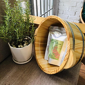 Mua COMBO 01 CHẬU NGÂM CHÂN GỖ THÔNG CAO 15CM MẪU TRƠN - kèm 01 thảo mộc ngâm chân Cốc Sơn