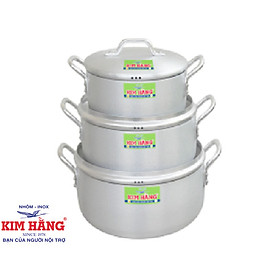 Mua Bộ nồi Nhật Kim Hằng T3 lớn 18  22  26cm KHG0074 và T3 nhỏ 16  20  24cm