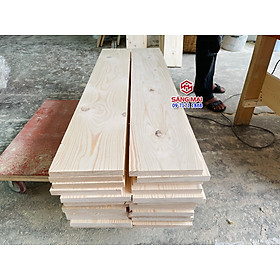 Mua  MS30  Gỗ thông tấm mặt rộng 20cm x dày 2cm x dài 1m + láng nhẵn mịn 4 mặt