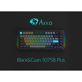 Mua  Mới  hàng chính hãng  Bàn phím AKKO 5075B Plus Black & Cyan