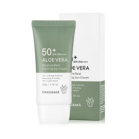 Kem chống nắng Lô hôi dịu da, kiềm dầu Kwailnara Aloe Vera Sun Cream SPF50+ PA++++ 50g