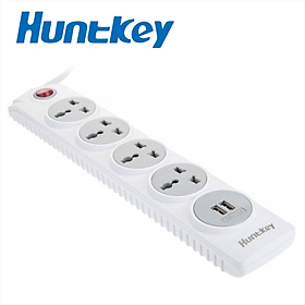  Ổ Cắm Điện Đa Năng Huntkey PZC507 5 Cổng Chống Sét, Công Suất Đến 2500W  - Hàng Chính Hãng