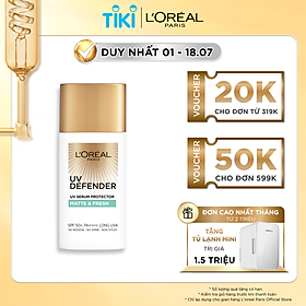 Kem chống nắng mịn nhẹ bảo vệ da chống lão hóa L’Oreal Paris UV Defender 50ml​