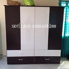 Tủ nhựa đài loan 4 cánh 2 buồng