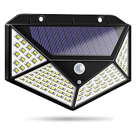 Đèn năng lượng mặt trời cảm biến hồng ngoại Solar 100LED siêu sáng (Đen) 3 chế độ sáng