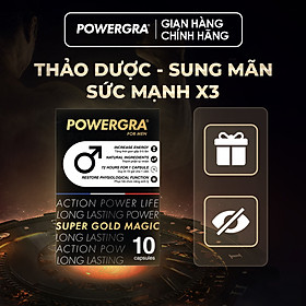 Viên uống phục hồi và tăng cường sức khỏe sinh lý nam giới Powergra (Super Gold Magic) - Hộp 10 viên