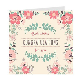 Thiệp chúc mừng, Congratulations card - Thiệp Grey 9x9cm - 09CG05