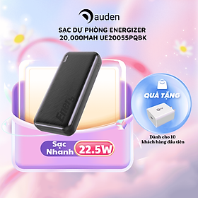 Mua Sạc dự phòng Energizer 20 000mAh 3.7V Li-Polymer UE20055PQBK  bảo hàng 24 tháng 1 đổi 1 - Hàng chính hãng