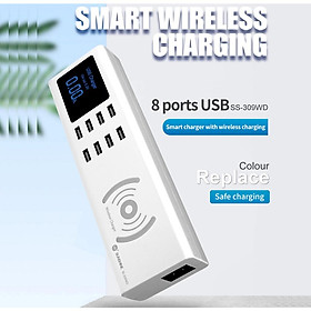 Mua Sạc báo dòng SUNSHINE SS-309WD hỗ trợ sạc không dây (8 cổng)