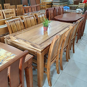 Bộ bàn ăn gỗ hương xám 6 ghế MS 10.7
