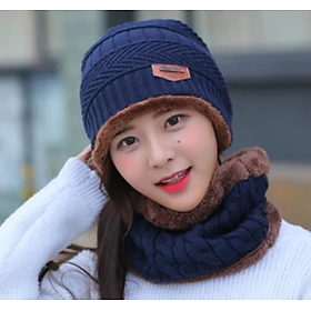 nón len nữ kèm khăn choàng cổ dn19111603