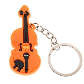 2-5pack 2pcs Music Key Ring Purse Bag Pendant Car Keyring Gift Violin