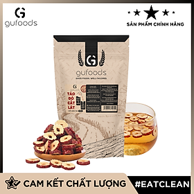 Táo đỏ cắt lát GUfoods - Ngọt thanh tự nhiên, Giàu chất xơ, Hỗ trợ thư giãn tinh thần, Healthy, Eat clean (túi 400g)