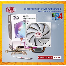 Hình ảnh Quạt tản nhiệt VSP Fan LED RGB P500 (Tản 4U, kích thước 12cm, màu Trắng) - Hàng chính hãng