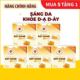 5 HỘP BỘT NGHỆ UỐNG LIỀN 160G - 10 GÓI - TẶNG 1 HỘP - THƠM NGON DỄ UỐNG