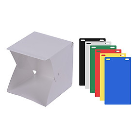 Hộp Chụp Hình Studio DIY Đèn LED Có Thể Gập Lại Với Dải Đèn LED 6 Màu