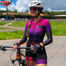 Hình ảnh Triathlon Little Monkey Women's Long Sleeve Cycling Josey Jumpsuit Sheetshirt Bike Bike Color: ODA21-32 Size: XXS