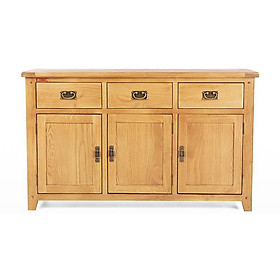 Mua Tủ Chén Thấp 3 Cánh 3 Ngăn Rustic Gỗ Sồi IBIE (135 x 43 x 81 cm)