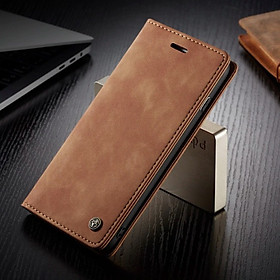 Bao da bò thật dạng ví chính hãng Caseme dành cho iPhone Xs Max - Hàng chính hãng