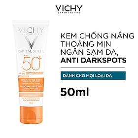 Kem Chống Nắng Ngăn Sạm Da, Giảm Thâm Nám Vichy SPF50 Chống Tia UVA - 100791635