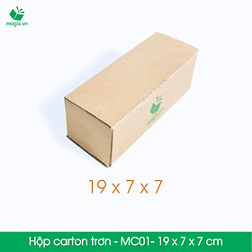 MC01 - 19x7x7 cm - 50 Thùng hộp carton trơn đóng hàng