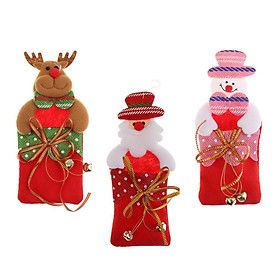 3pcs Christmas Santa Xmas Tree Hanging Ornaments Cnady Bag Party Decorations