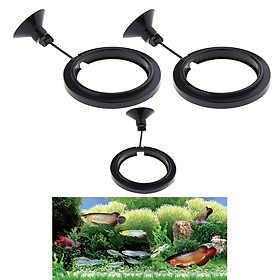 2 Pack Aquarium Fish Tank Fishes Feeding Circle for Aquarium Black