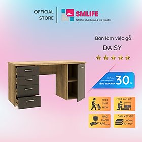 Bàn làm việc, bàn học gỗ hiện đại SMLIFE Daisy | Gỗ MDF dày 17mm chống ẩm | D140xR60xC75cm - Màu