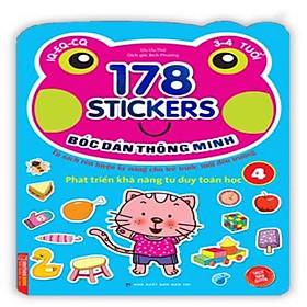 Sách - Bóc dán hình thông minh phát triển khả năng tư duy toán học IQ EQ CQ (3-4 tuổi) - 178 sticker (quyển 4)