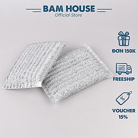 Combo 2 cước rửa chén lớn dày Bam House chuyên rửa nồi chảo chống dính cao cấp MRC04 - Miếng rửa chén Cuoc rua chen