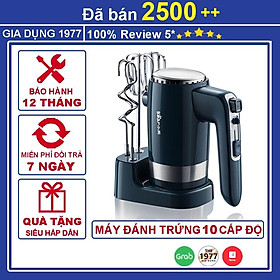 Mua Máy đánh trứng cầm tay cao cấp 10 cấp độ công suất cao  máy đánh bột làm bánh kèm 04 que trộn bột tiện lợi