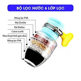Mua Đầu vòi lọc nước 6 tầng kèm đai siết cổ dê