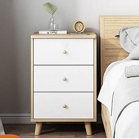 Tủ đầu giường có ngăn tủ tab đầu giường trang trí phong cách Bắc Âu kệ gỗ có ngăn MDF cao cấp 50x40x30 TAGO ND31