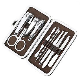 Hình ảnh Bộ làm móng 10 món - bấm, cắt móng tay, lấy ráy tai Nail Clipper thép không gỉ