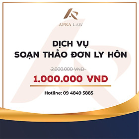 VOUCHER - [ST002] - DỊCH VỤ SOẢN THẢO ĐƠN LY HÔN - Công ty Luật Apra