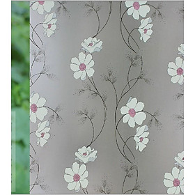 Mua Decal dán kính nhành hoa xinh khổ 45cm  giấy keo sẵn bóc dán