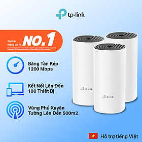 Bộ Phát Wifi Mesh TP-Link Deco M4 (3-pack)  Băng Tần Kép MU-MIMO AC1200 - Hàng Chính Hãng