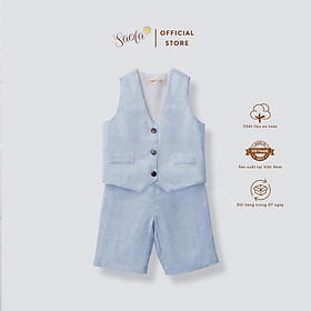 Bộ Gile Chất Liệu Linen Cao Cấp Phong Cách Hàn Quốc Cho Bé Trai - AVETT SET - GIL004 - SAOLA KIDS CLOTHING