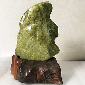 Mua Cây đá tự nhiên để bàn hoàn toàn tự nhiên chất serpentine cao 43cm nặng 7 kg