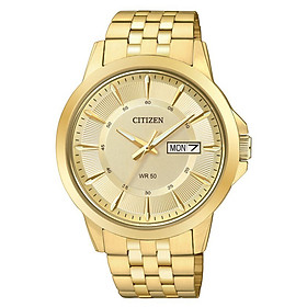 Đồng Hồ Nam Citizen Dây Thép Không Gỉ BF2013-56P - Mặt Vàng