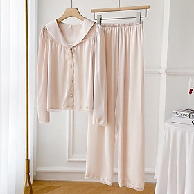 Bộ Lụa Mặc Nhà ️Đồ Ngủ Pijama Lụa Cao Cấp Siêu Mát Mềm Mịn - ELSA