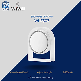 Mua Quạt để bàn hàng chính hãng WiWU Snow Small Hurricane 2.000mAh Wi-FS07: Quạt mini tích điện  điều chỉnh góc độ
