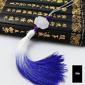 Mua (13cm) Tua rua hoa sen ombre nhiều màu trang trí trâm sáo quạt phụ kiện cổ trang cosplay việt phục