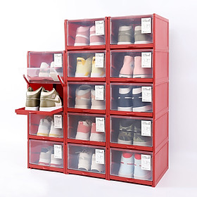  Combo 3 Hộp đựng giày thiết kế ngăn kéo trượt hiện đại , tủ giày tự lắp ráp làm bằng nhựa cứng cao cấp có lỗ thoáng khí size Lớn