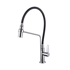 Mua Vòi chậu rửa chén bát đồng thau cao cấp mạ niken 4 lớp sáng bóng xoay 360 độ  ống vòi nhấc ra được.
