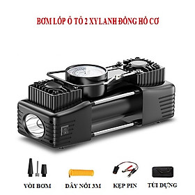 Bơm lốp ô tô, xe hơi 2 xylanh công suất cực lớn 200W